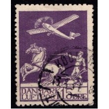 Gammel luftpost. 15 øre violet. Vores pris 75 kr.